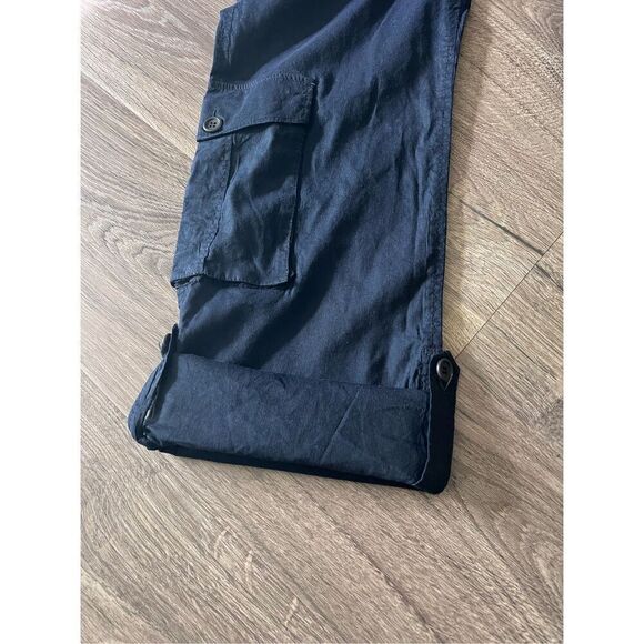 Theory Women’s Linen Blend Cargo Straight leg Pants size 4 - Picture 5 of 8